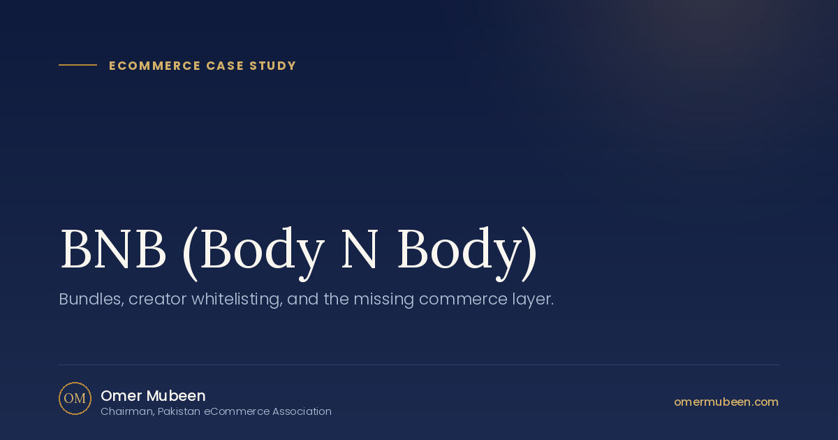 BNB (Body N Body) eCommerce case study — analysis by Omer Mubeen
