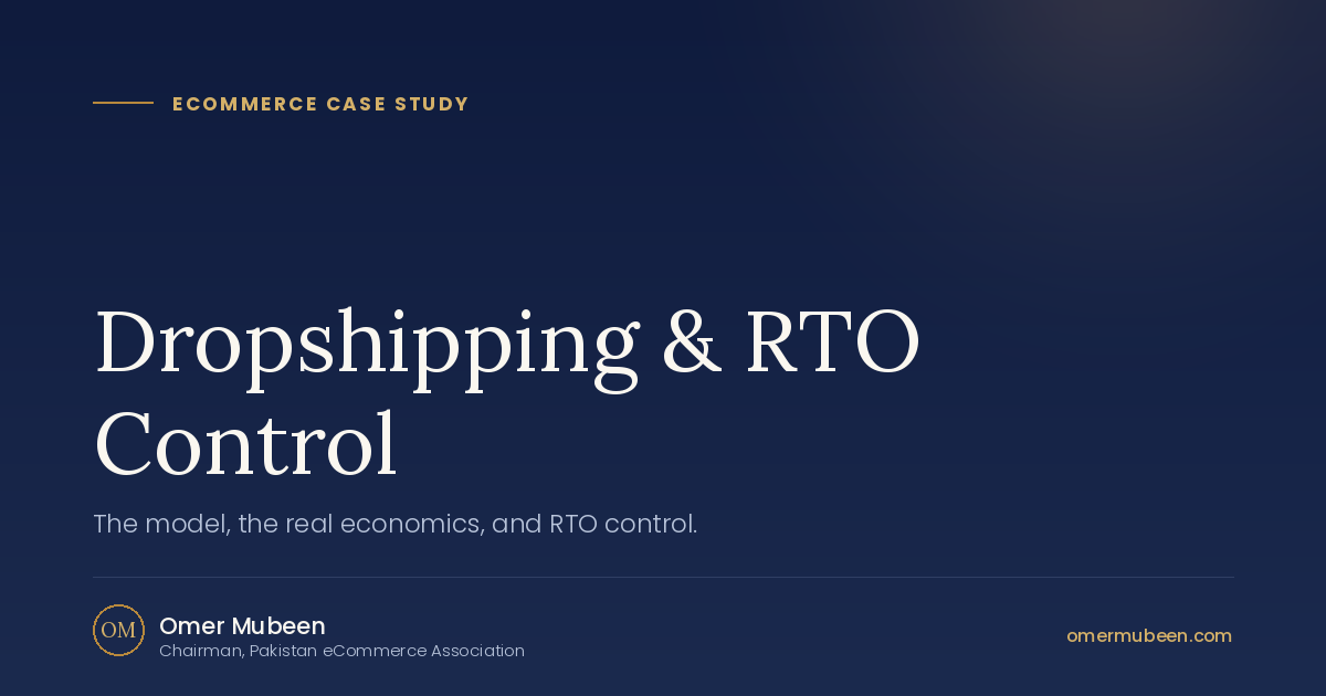 Dropshipping & RTO Control — Operating Playbook case study by Omer Mubeen