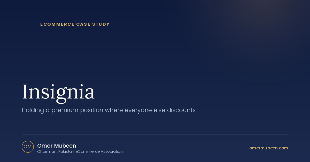Insignia eCommerce case study — analysis by Omer Mubeen